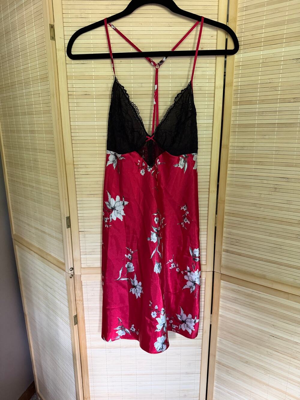 Apt 9 Satin and Lace Red Slip